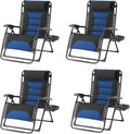 Zero Gravity Chair Set of 4 Oversized Folding Recliner, Padded Anti Gravity by Unknown