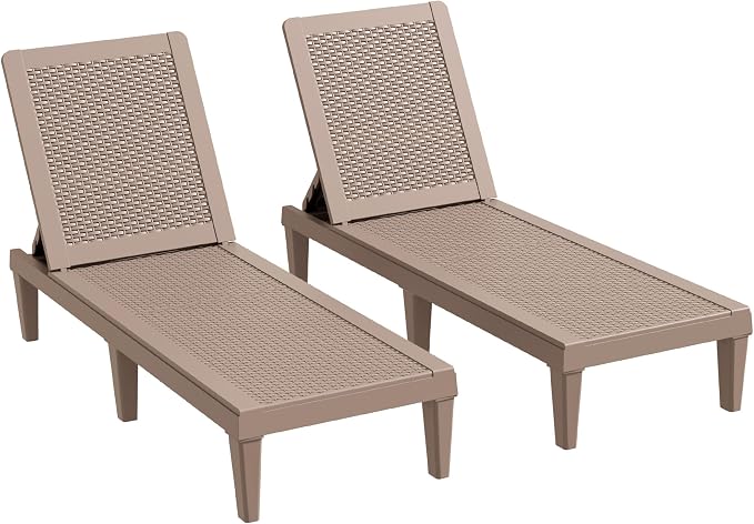 Greesum Outdoor Chaise Lounge Chairs Set of 2 - Image 6