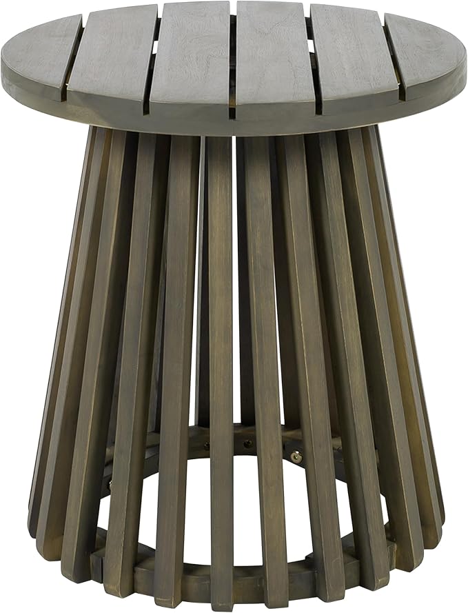 Christopher Knight Home Taki Acacia Wood Patio Coffee Table, Round Table - Image 5