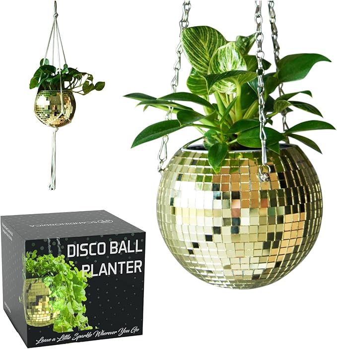 SCANDINORDICA Disco Ball Planter – Value Package: Mirror Disco Planter by SCANDINORDICA
