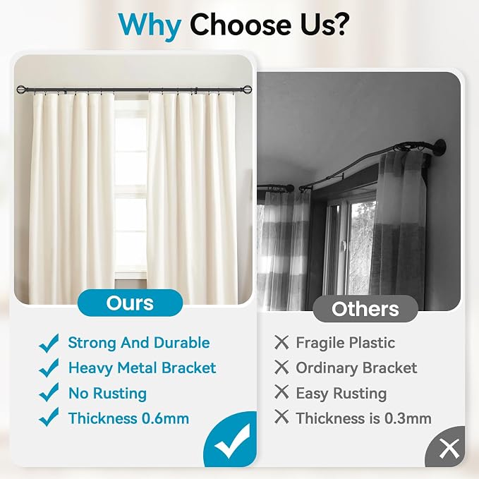 Curtain Rods for Windows 28 to 60 Inch - Image 3