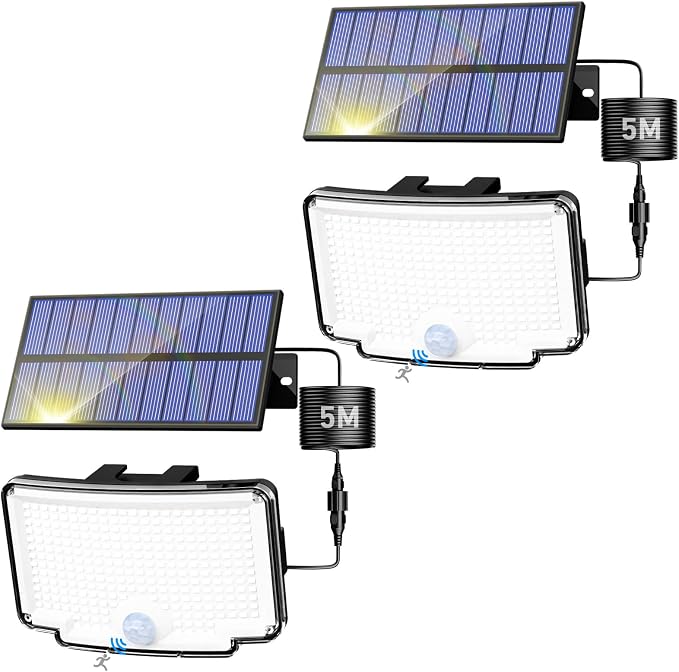 Peasur Solar Lights Outdoor Waterproof, Solar Motion Security Light, Flood by Peasur