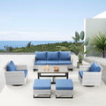 Belord 6 Piece Outdoor Furniture Patio Wicker Sofa Set, Oversize Outdoor Swivel by Belord