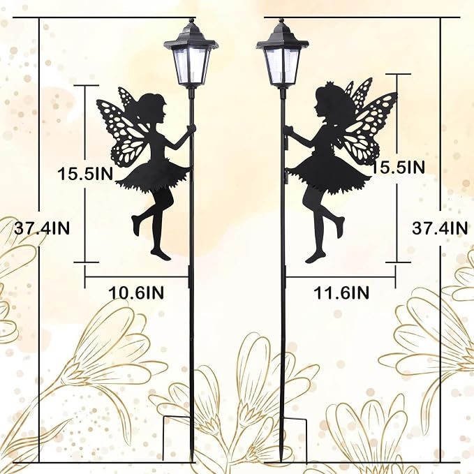 ZKLiLi Fairy Solar Garden Light, Outdoor Garden Fairy Decor Waterproof Large - Image 2