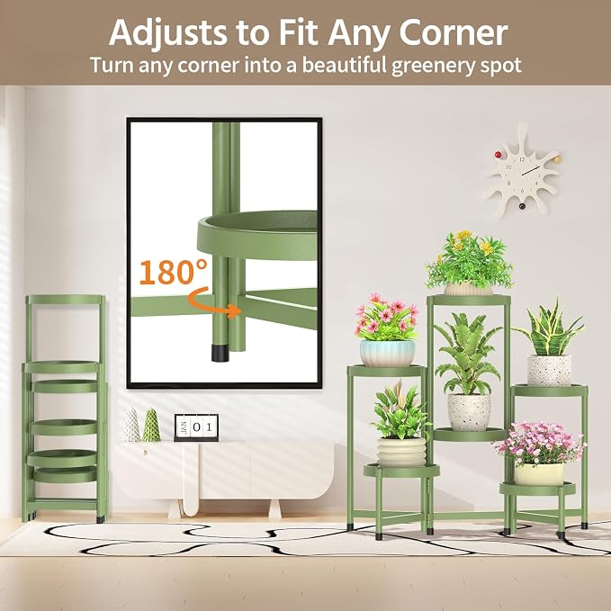 LASZOLA 6 Tiered Folding Plant Stand Indoor - Image 3