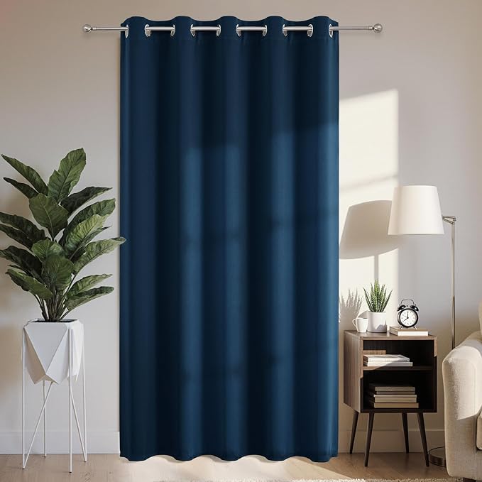 Joydeco Blackout Patio Sliding Door Curtains 90 Inches Long, Grommet Privacy by JOYDECO
