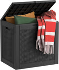 EasyUp 31 Gallon Resin Deck Box Waterproof, UV Resistant Outdoor Storage Box by EASYUP