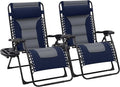 JEAREY Oversized Padded Zero Gravity Chairs Set of 2, Folding Lounge Chair by JEAREYOutdoorsCollection