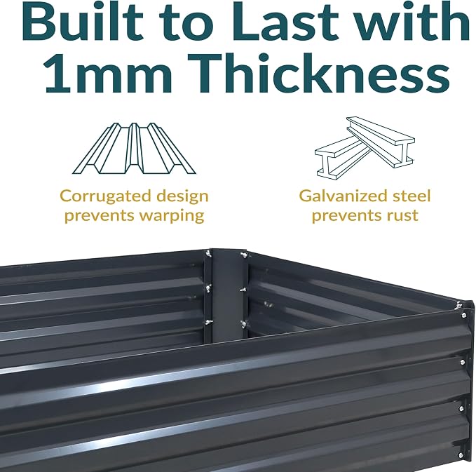 Sunnydaze 11.75" H Raised Metal Garden Bed - Image 2