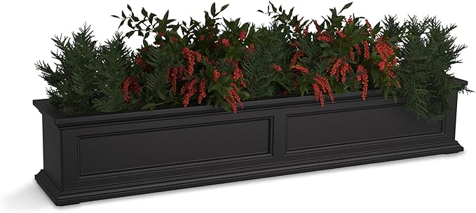 Mayne Fairfield 5-Foot Window Box – Self-Watering, Weather-Resistant Planter by Mayne