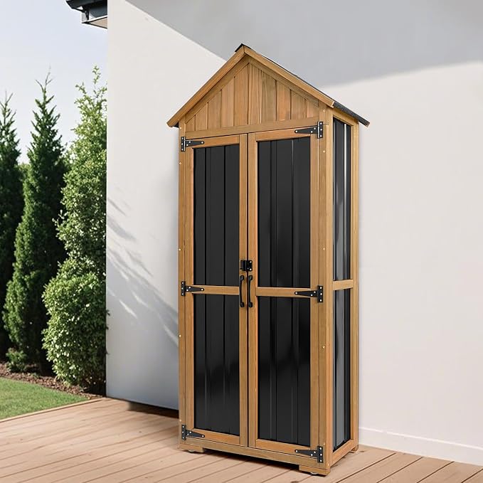 PetsCosset Outdoor Storage Cabinet Waterproof, Outdoor Storage Shed - Image 8