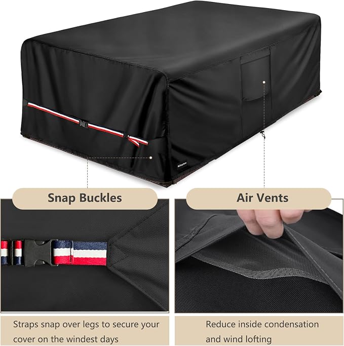 Rectangular Patio Furniture Covers, Upgraded 600D Heavy Duty Outdoor Furniture - Image 5