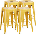 Shahoo 24 Inches Metal Bar Stools Counter Height Stackable Backless Stools by BuynowfromShahoo