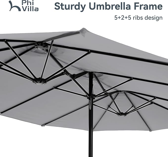 PHI VILLA 15ft Large Patio Umbrellas - Image 8