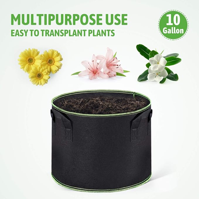 Delxo 10 Gallon Grow Bags 10 Pack - Image 5