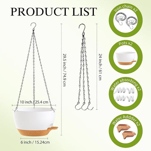 10 Inch Hanging Baskets 2 PC - Image 2