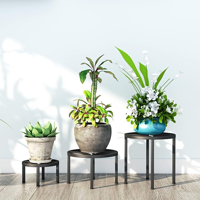 Zhongma Set of 3 Fully Assembled Metal Plant Stand - Image 2