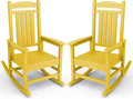 KINGYES Outdoor Rocking Chair Set of 2, High Density Polyethylene Patio Rocking by KINGYES