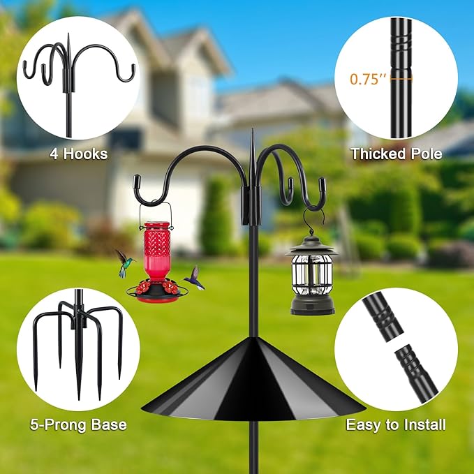 FEED GARDEN 92" Squirrel-Proof Bird Feeder Pole - Image 2