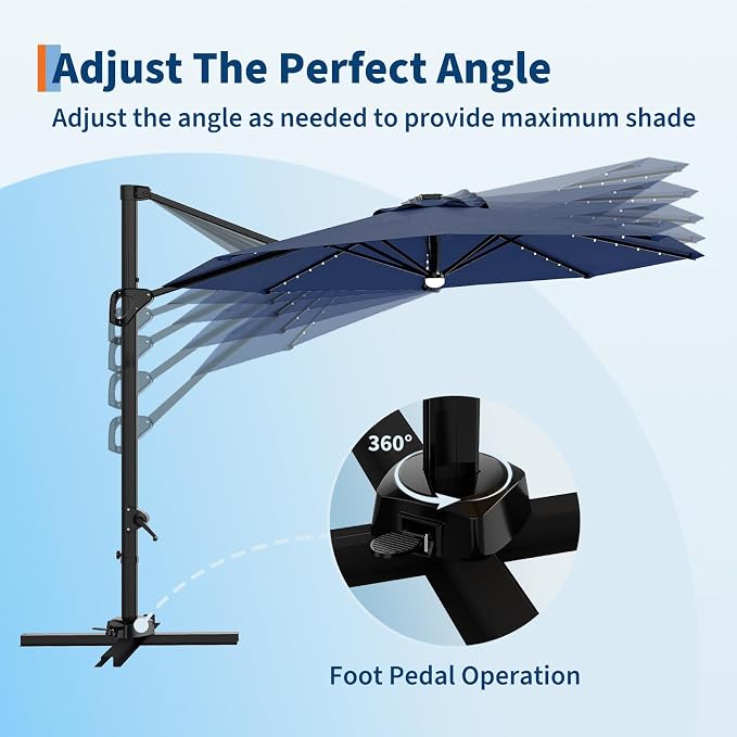 Garvee 10 ft Cantilever Patio Umbrella - Image 6