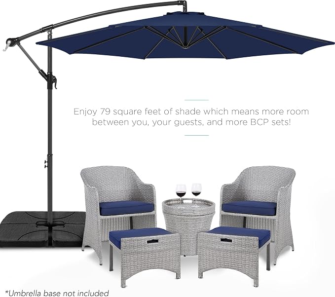 Best Choice Products 10ft Offset Cantilever Hanging Market Patio Umbrella - Image 2