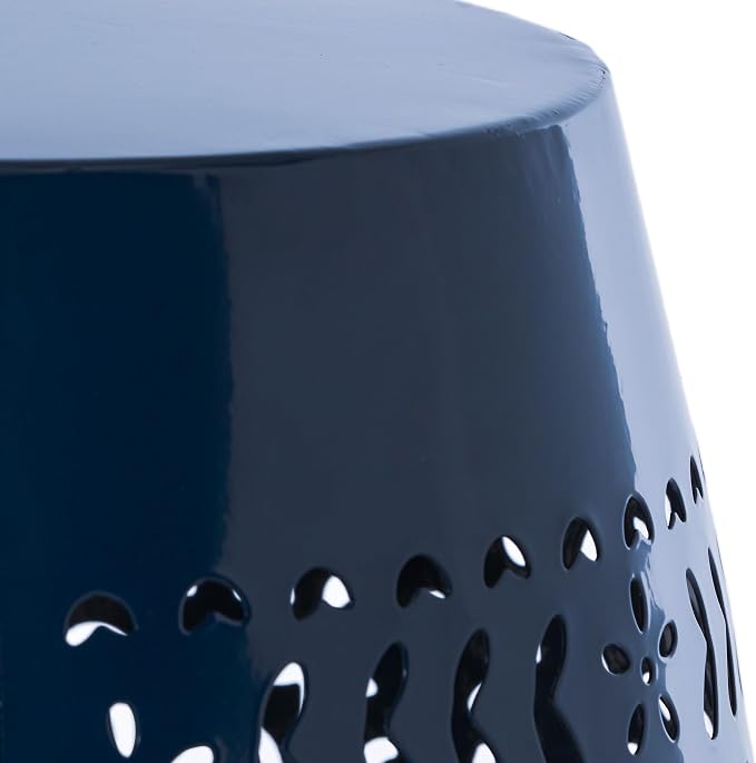 Christopher Knight Home Ruby Outdoor 12" Iron Side Table, Dark Blue - Image 7