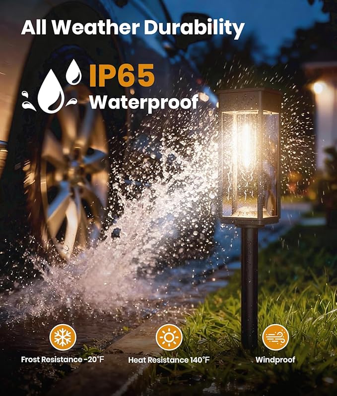 Bright Solar Lights Outdoor, 6 Pack Solar Pathway Lights Outdoor, Auto On/Off - Image 6