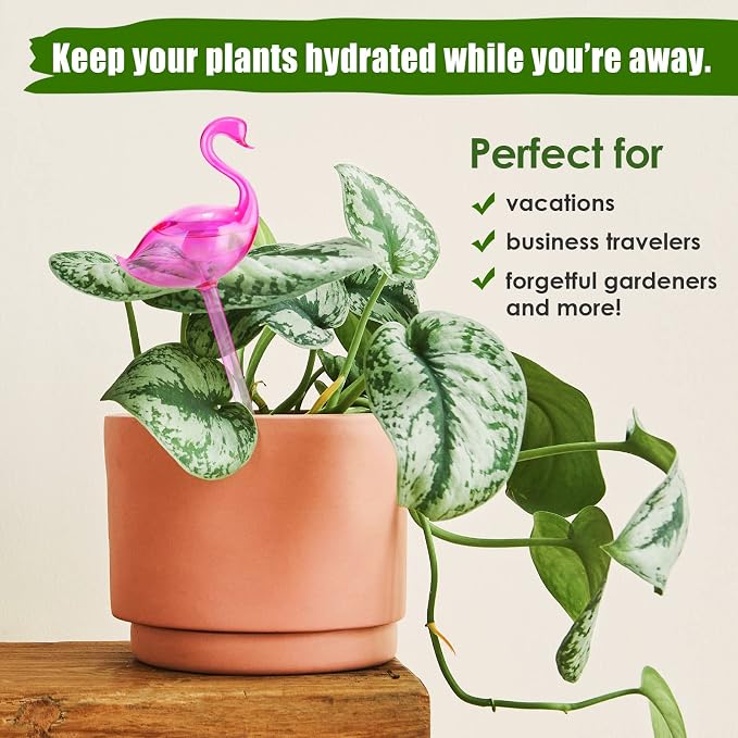 NiHome Spike Self-Watering Bulb 3PCS 10" Iridescent Pearl Hand-Blown Glass - Image 4