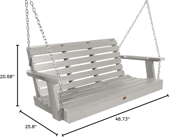 Highwood Weatherly Porch Swing, 4 Feet, Harbor Gray - Image 3