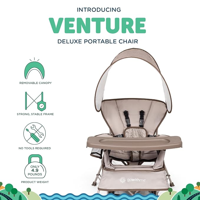Baby Delight Go with Me Venture Portable Chair | Indoor and Outdoor | Sun - Image 2