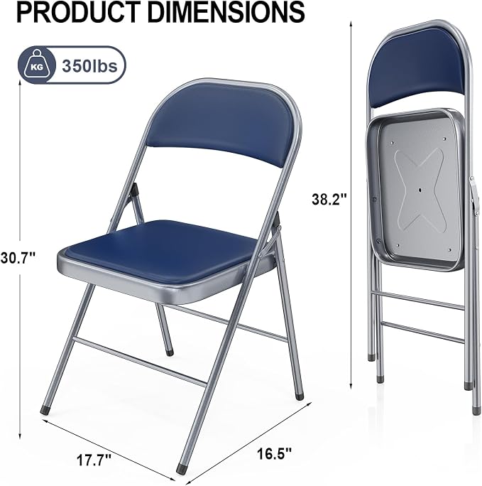 VINGLI 6 Pack Folding Chairs - Image 3
