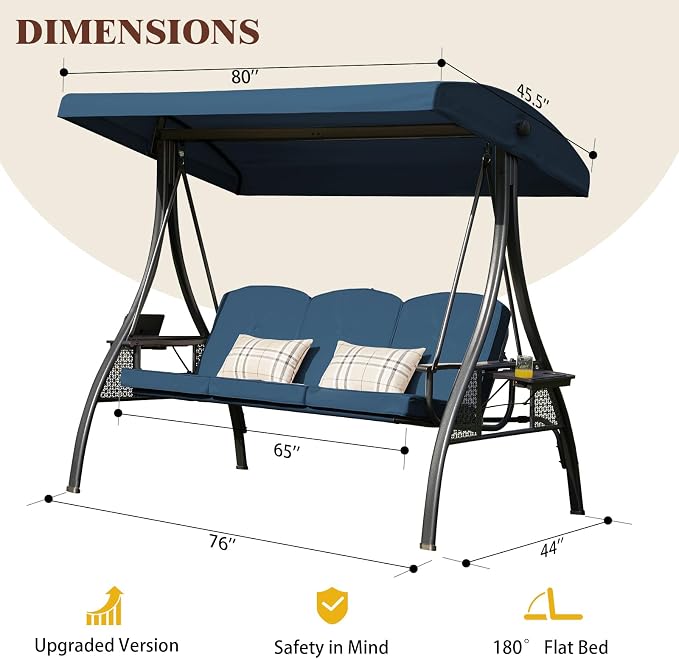 3-in-1 Convertible Outdoor Swing - Image 7
