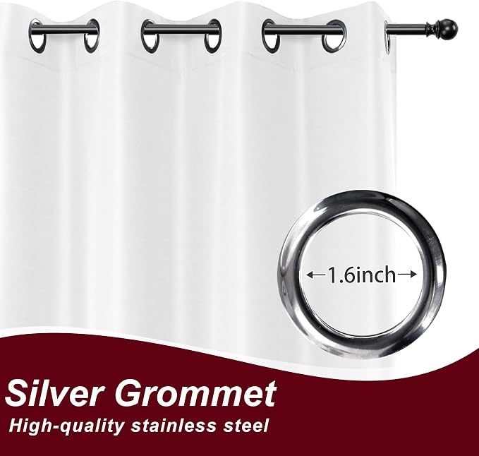 HolidayIdeas White Outdoor Curtains - Image 2