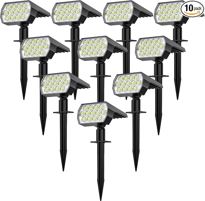 WELALO Solar Spot Lights Outdoor, Solar Landscape Spotlights, Solar Powered by WELALO