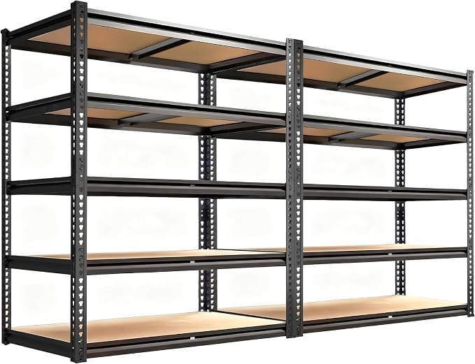 Garage Storage Shelves, 2400 LBS Heavy Duty Shelving, Metal Garage Shelves by Unknown
