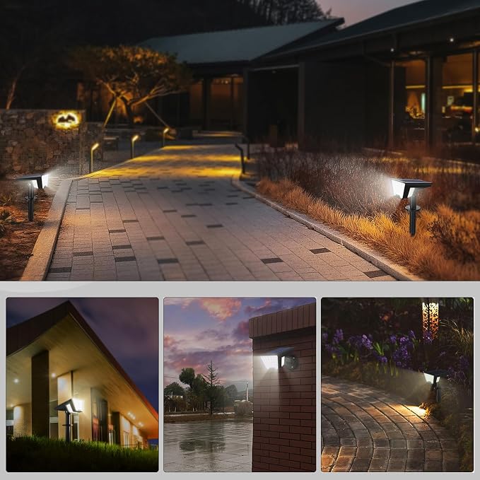 Solar Spot Lights Outdoor IP65 Waterproof, 53 LEDs Solar Powered Garden Yard - Image 7
