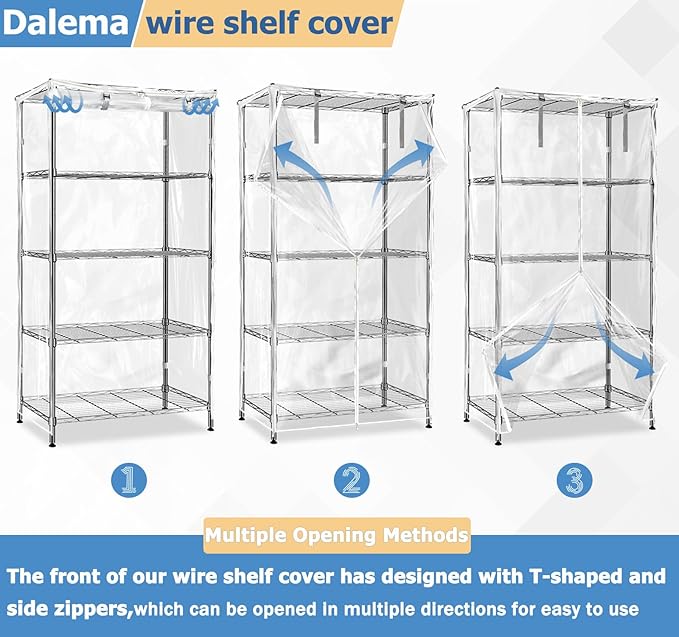 Waterproof Shelf Cover, Durable Dustproof Storage Wire Rack Covers, Outdoor - Image 6