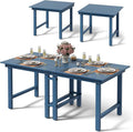 Anbuy Patio HDPE Dining Table Sets, Removable 2-in-1 Outdoor Patio Table by Anbuy