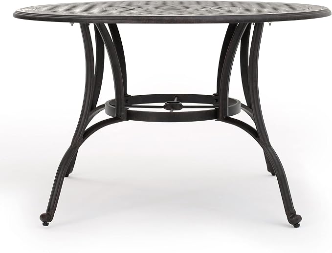 Christopher Knight Home Alfresco Outdoor Cast Aluminum Circular Dining Table by ChristopherKnightHome