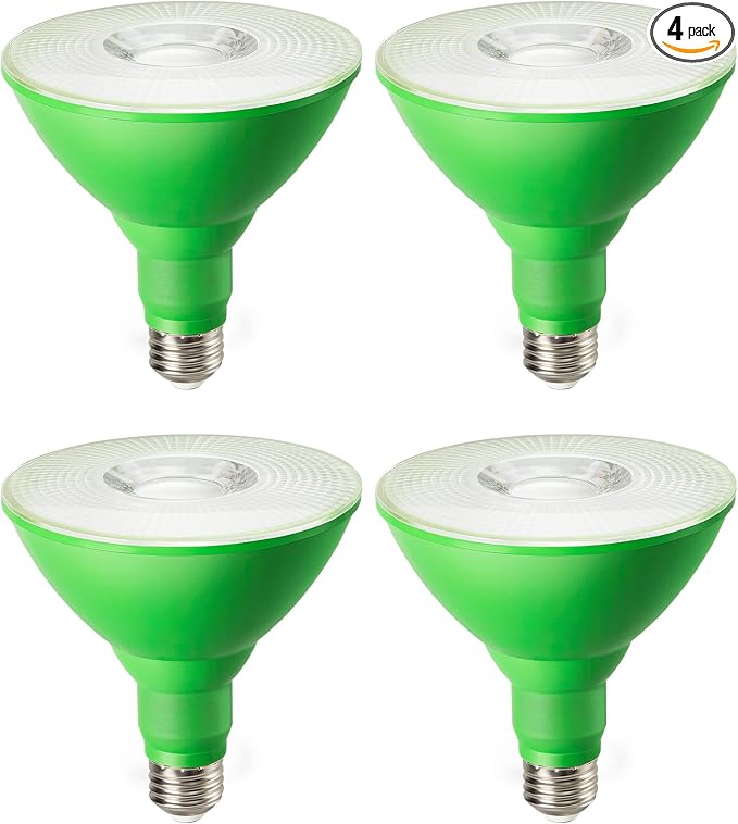 EDISHINE St.Patrick's Day/Easter Decorations PAR38 Green LED Flood Light Bulbs by EDISHINE