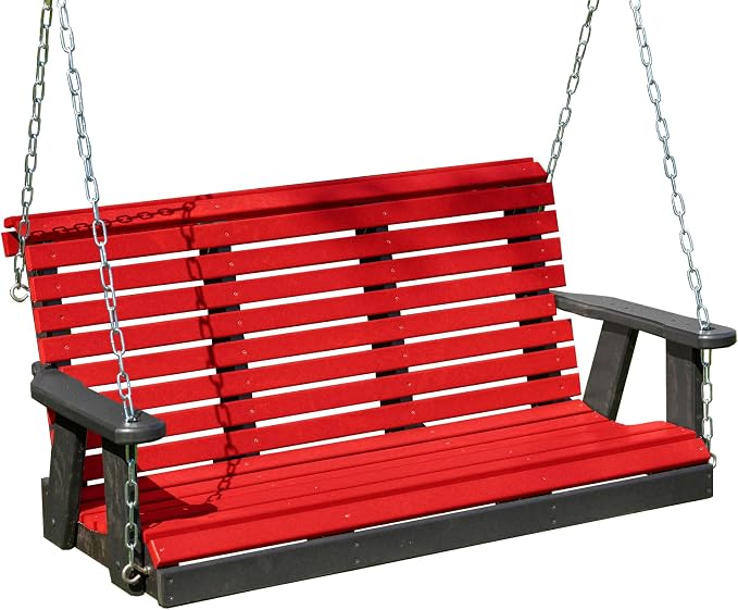 Poly Lumber Wood 4FT Porch Swing Amish Craftsmandship Made in USA HDPE by Unknown