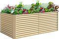 Land Guard 8x4x3ft Rectangular Galvanized Raised Garden Beds, Large-Capacity by LandGuard
