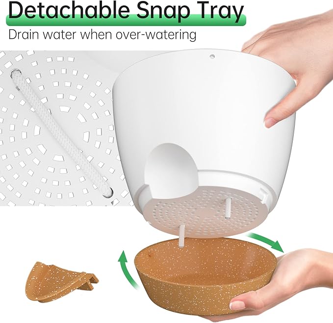 ZMTECH 10 Inch Hanging Planters - Image 3