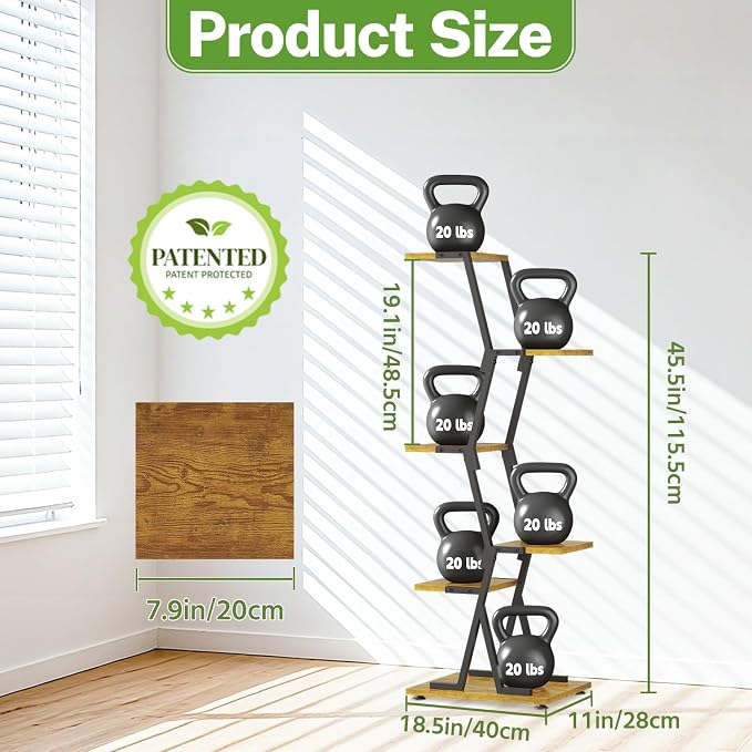 iDavosic.ly 5 Tier Indoor Plant Stand, Corner Tall Metal & Wood Flower Shelf - Image 3