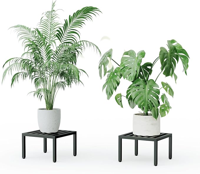 Zhongma 2 Pack 12" Fully Assembled Sturdy Potted Plant Stand Flower Pot Holder by Zhongma