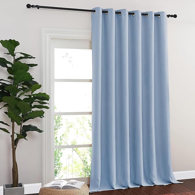 NICETOWN Room Divider Curtain 132 Inches Long, Wide Blackout Sliding Door - Image 8