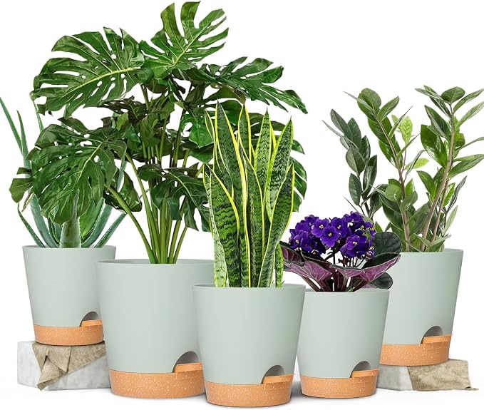 GARDIFE Plant Pots 7/6.5/6/5.5/5 Inch Self Watering Planters - Image 2