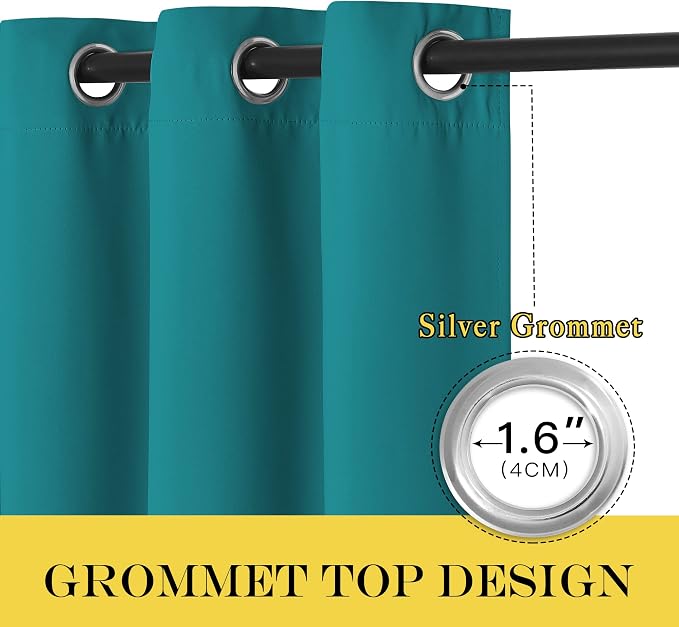 NICETOWN Patio Door Curtain Sound Blocking, Bedroom Privacy Room Divider Curtain - Image 6