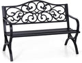 Sophia & William 50" Outdoor Garden Bench Patio Park Bench, Cast Iron Metal by SophiaWilliam