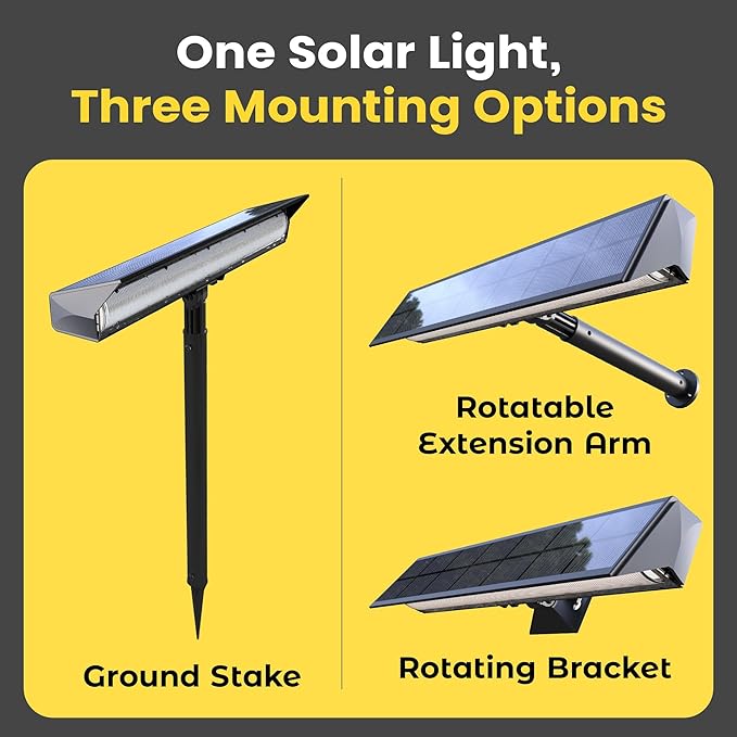 Brighticonic Solar Sign Lights Outdoor Black – LED Solar Sign Light - Image 6